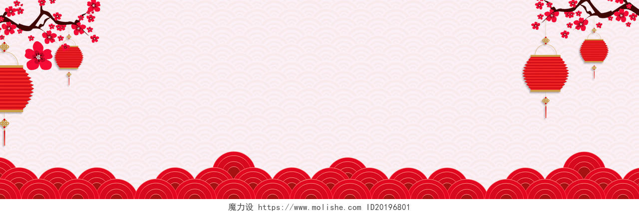 中国风古风红色中秋节banner背景素材